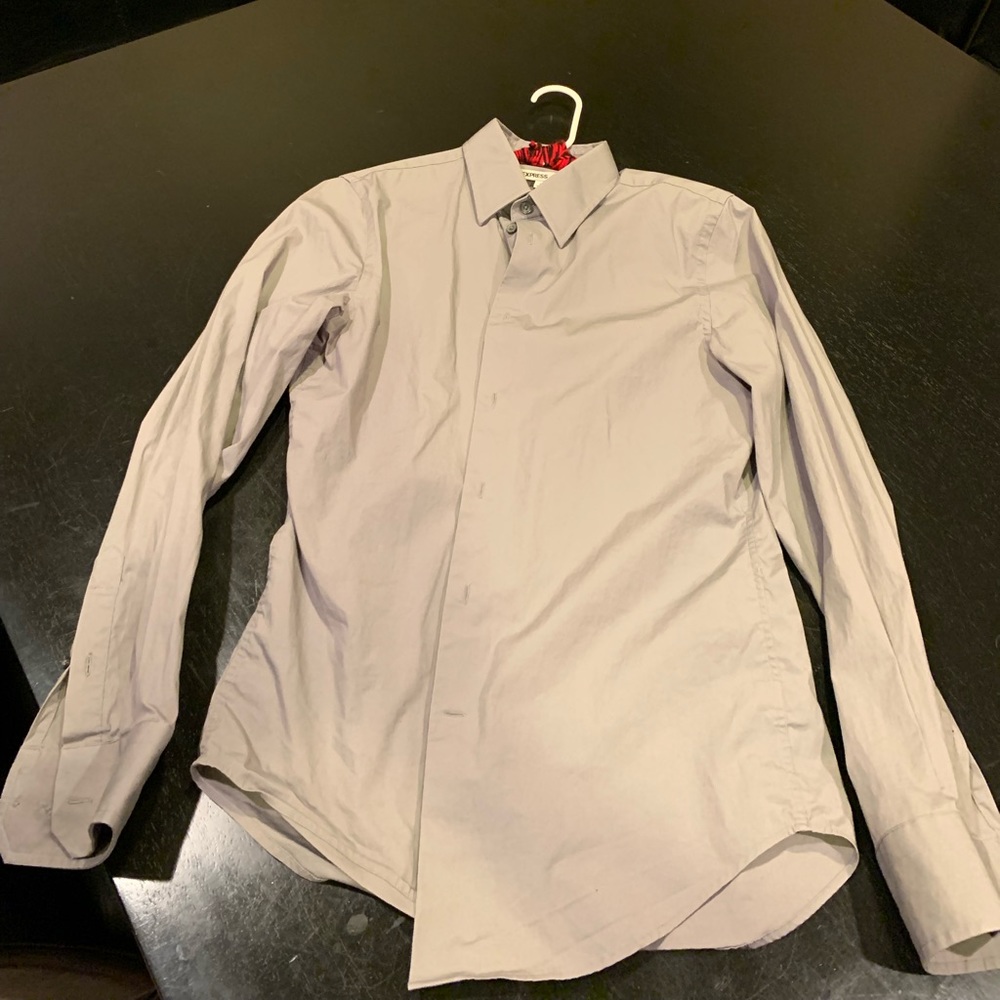 Express Button Up Grey Size Small - image 1